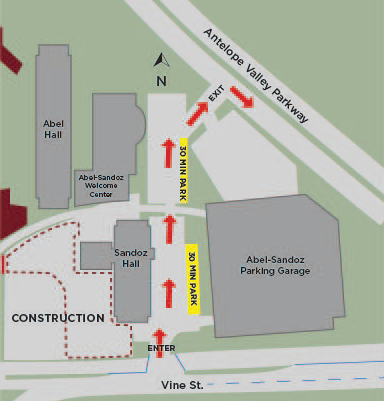 A graphic indicating traffic flow for 2022 hall move-out.