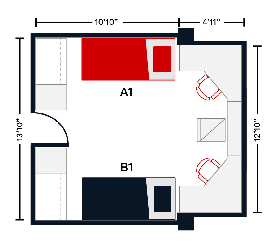 Abel Double Room Floor Plan