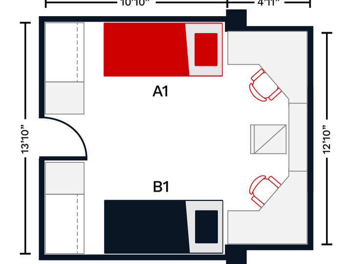 Schramm Double Room Floor Plan