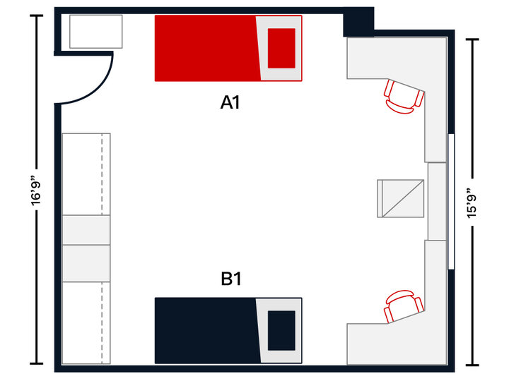 Schramm Super Double Room Floor Plan