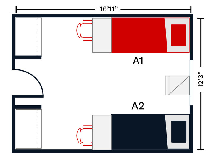 Massengale Traditional Double Room Layout