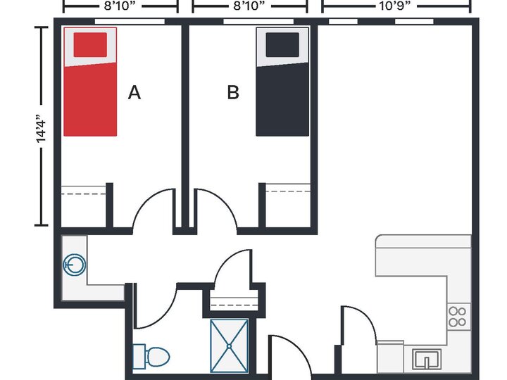 Massengale 2 bedroom apartment layout