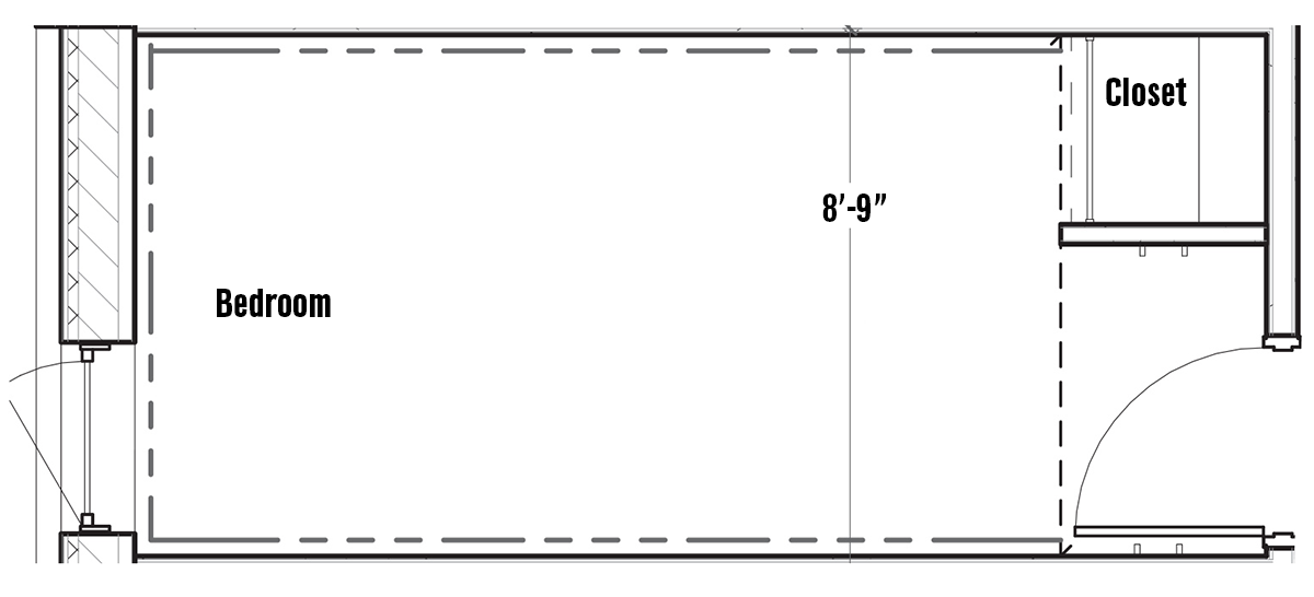Massengale Residential Center traditional-style single room floor plan.
